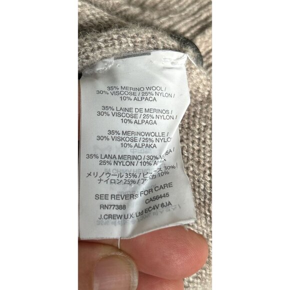 J. Crew Gray Wool Blend Cardigan Elbow Patch Knit Sweater Preppy Old Money Size - Picture 8 of 8